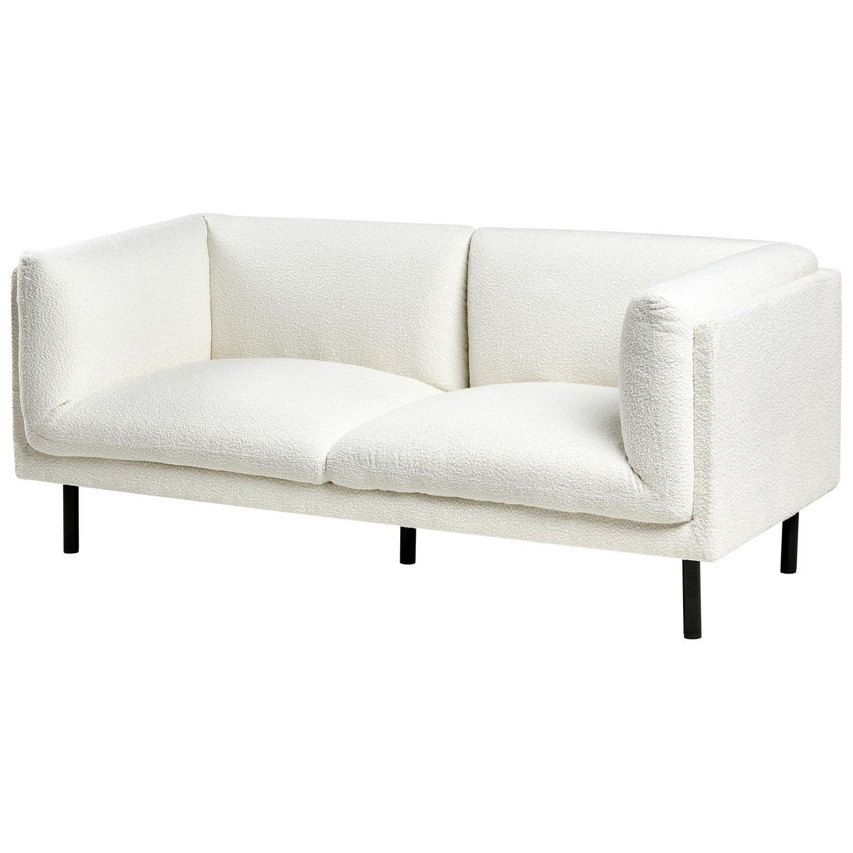 2-SITZER-SOFA Bouclé Cremeweiß Vorgod - Creme, Textil (180/76/84cm) - Beliani