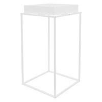 PFLANZENSTÄNDER Weiß 45x45x88 cm aus Metall Innen/Außen - Weiß, Metall (45/45/88cm) - ML-DESIGN