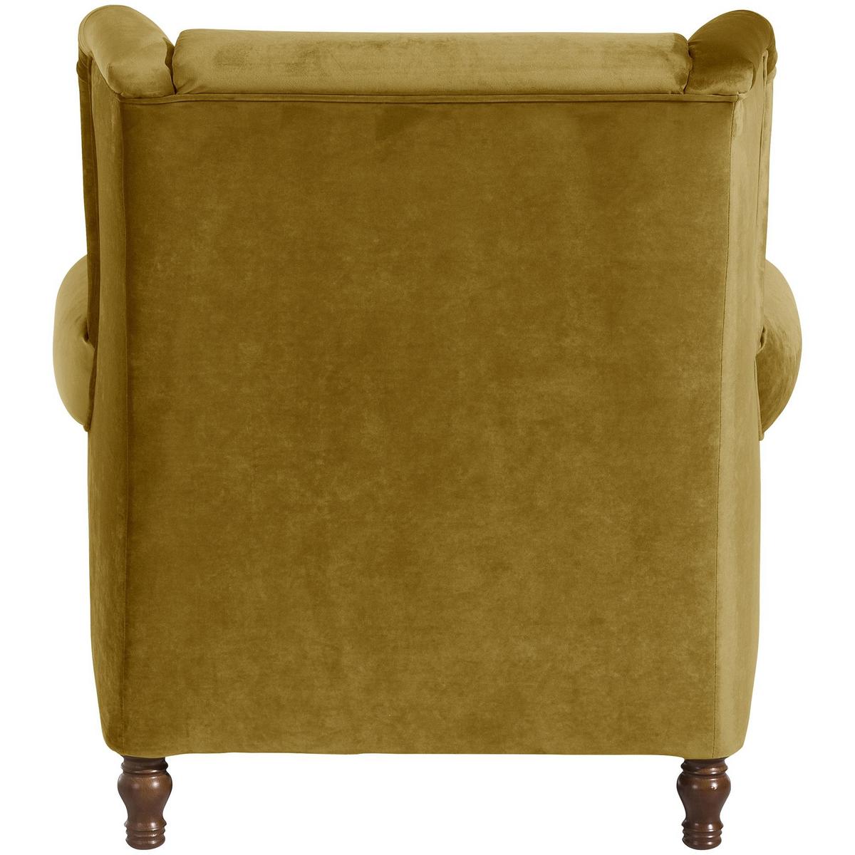 SESSEL XXL inkl. Kissen Karley Samtvelours mais - Currygelb, Kunststoff (103/103/149cm) - 58aufmkessel