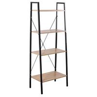 AUFBEWAHRUNGSREGAL mit 4 Ebenen im Industrial-Stil - L60 cm - Eschefarben, Metall (32.5/148/6.5cm) - Calicosy