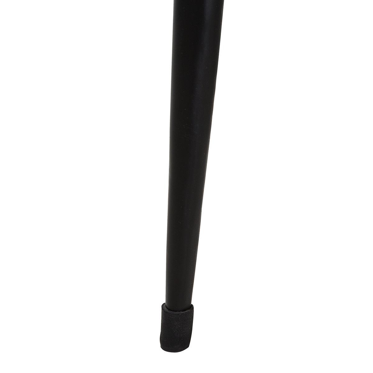BEISTELLTISCH Teakholz dunkelbraun 45 cm Detah - Dunkelbraun/Schwarz, Holz (45/45/48cm) - Beliani
