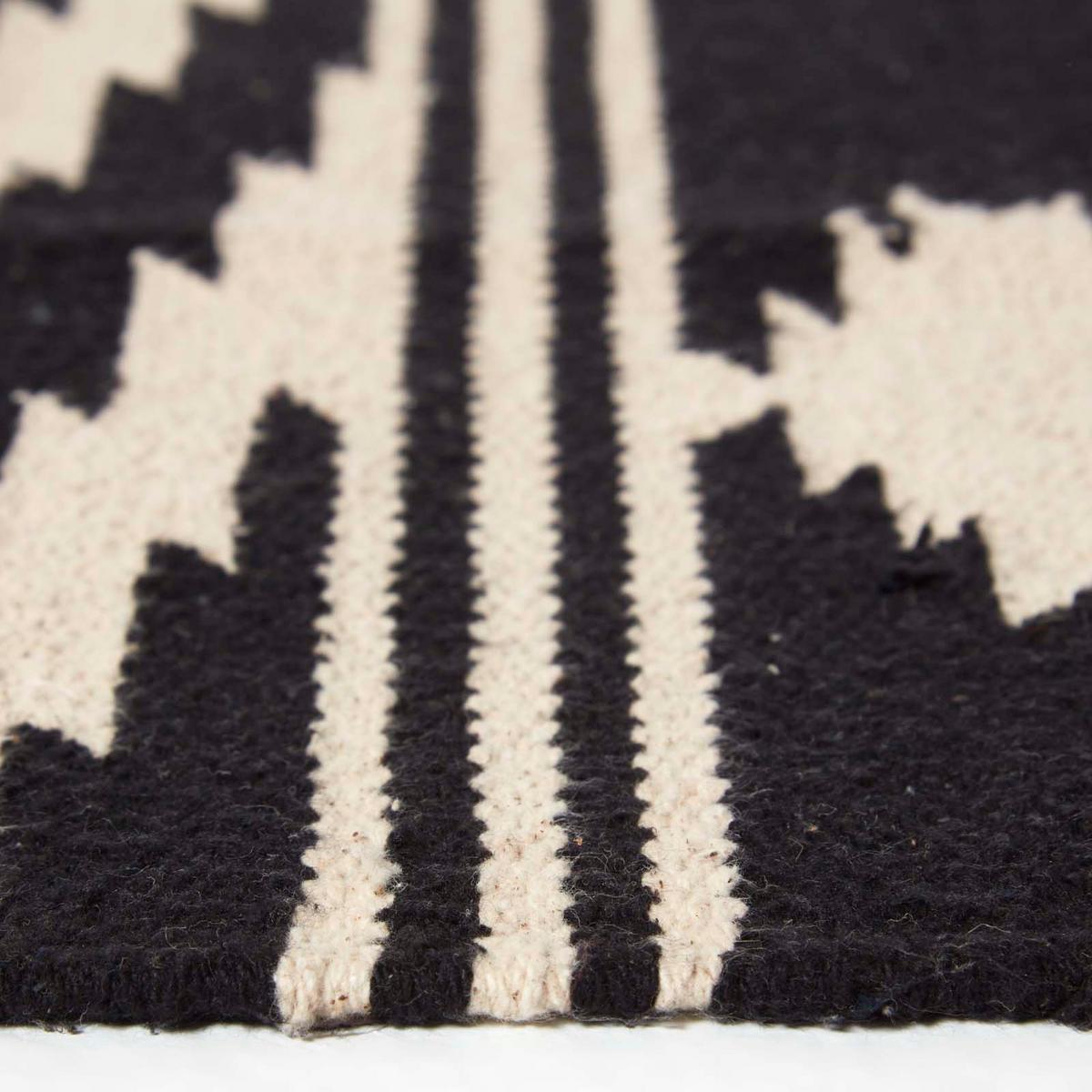 KELIM-TEPPICHLÄUFER Dinan 66/200 cm - Schwarz, Textil (66/200cm) - Homescapes