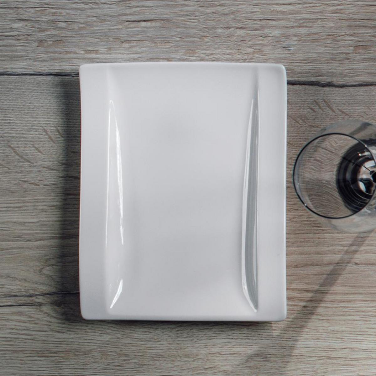 BROTTELLER NewWave weiß 18 x 15 cm 4er Set - Weiß, Keramik (1cm) - Villeroy & Boch
