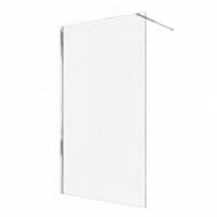 DUSCHWAND Florida - 100 x 200 cm - Chrom - Walk-In Duschabtrennung aus Sicherheitsglas - Chromfarben, Glas (100/200cm) - Badplaats