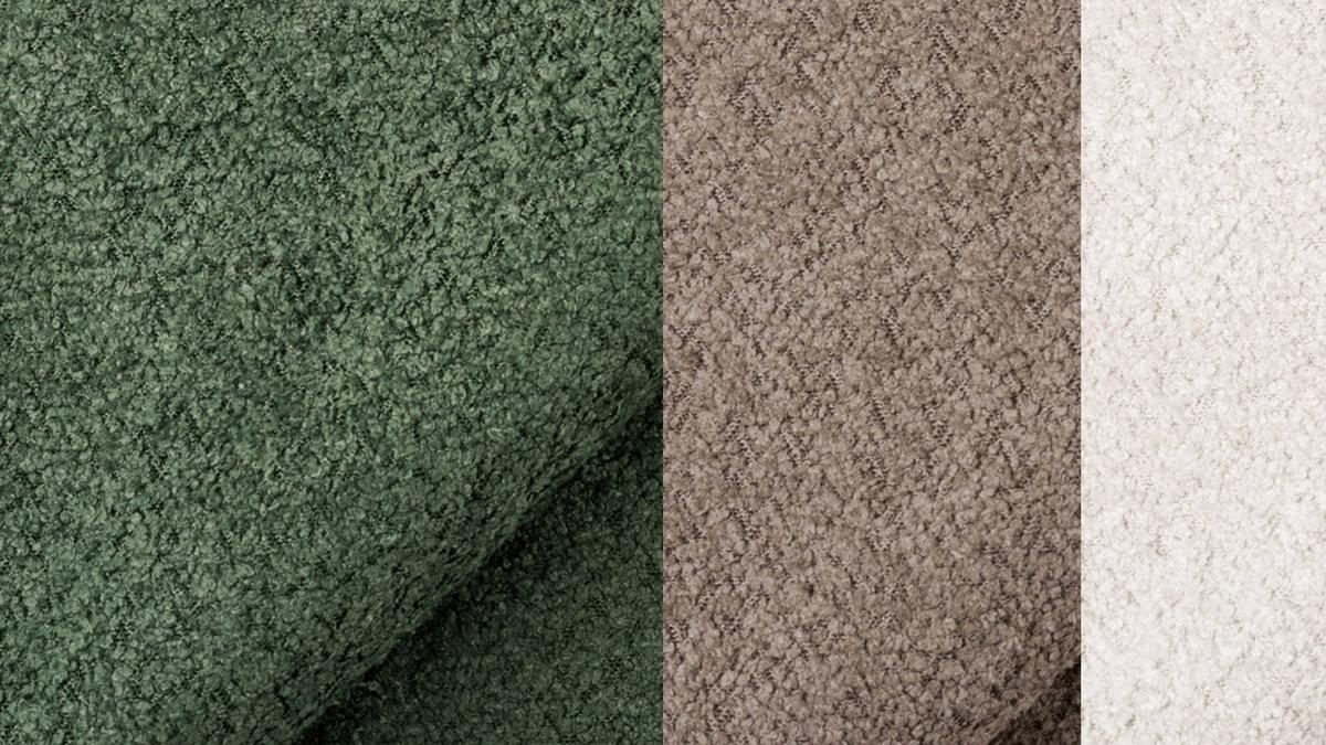 SOFA CALME 2,5-Sitzer, olive und beige - Schwarz/Olivgrün, Holz/Textil (199/92/108cm) - Wozimo