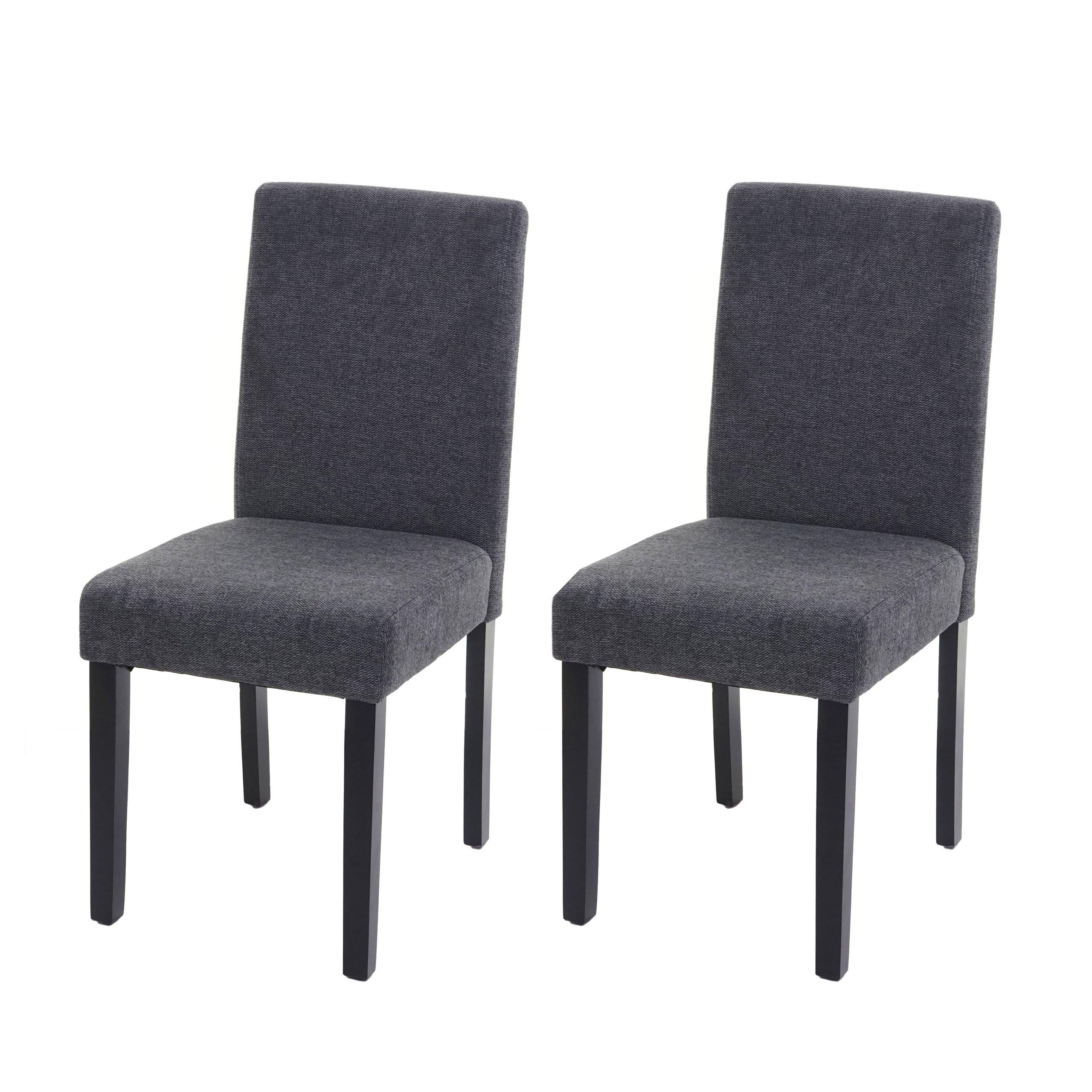 ESSZIMMERSTUHL Anthrazit, Dunkelbraun 2er-Set - Anthrazit/Dunkelbraun, Textil (43/90/56cm) - MCW