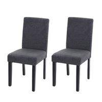 ESSZIMMERSTUHL Anthrazit, Dunkelbraun 2er-Set - Anthrazit/Dunkelbraun, Textil (43/90/56cm) - MCW