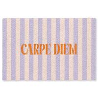 FUSSMATTE Lila – Orange – Streifen – Carpe Diem 180x120 cm - Flieder, Kunststoff (180/0.4cm) - MuchoWow