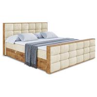 BOXBETT mit Matratze H3 und Lattenrost - LOLLI2-Z - 120x200 - Beige Monolith - Beige, Holzwerkstoff (120/200cm) - ALTDECOR