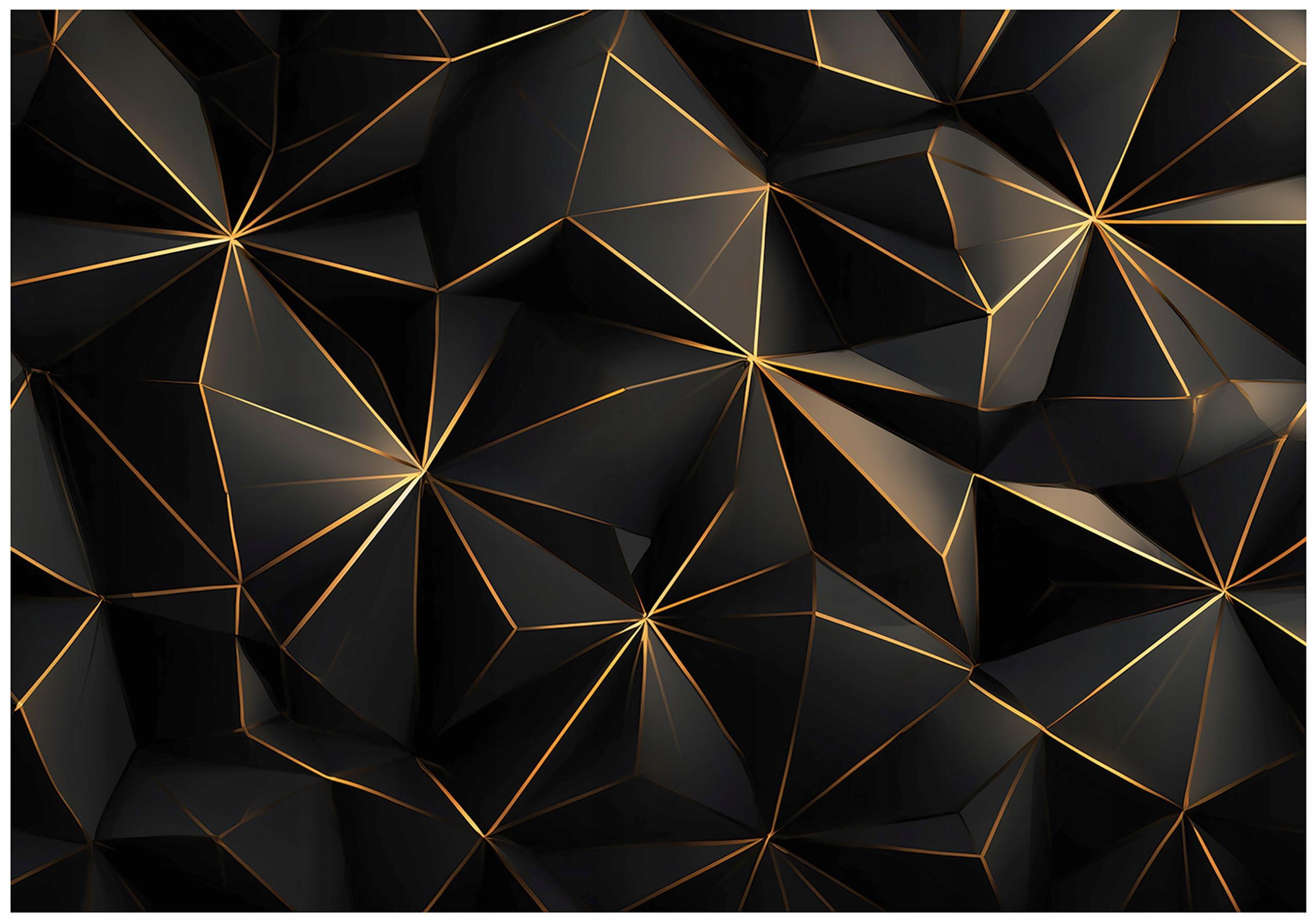 FOTOTAPETE Abstrakt Geometrisch Schwarz 350x250 cm - Multicolor, Papier (350/250cm) - Wallarena