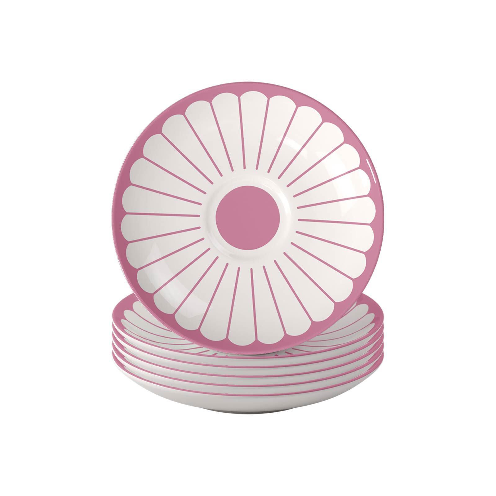 KAFFEEUNTERTASSEN Fleur Couleur Cassis ø 14,8 cm 6er Set - Pink, Keramik (14.8cm) - Villeroy & Boch