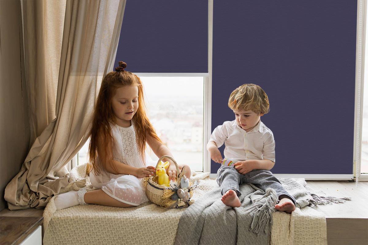 INNENROLLO - Fensterrollo - Rollo - 60x40 cm - Dunkelviolett - Violett, Kunststoff (60/140/0.5cm) - TULUP