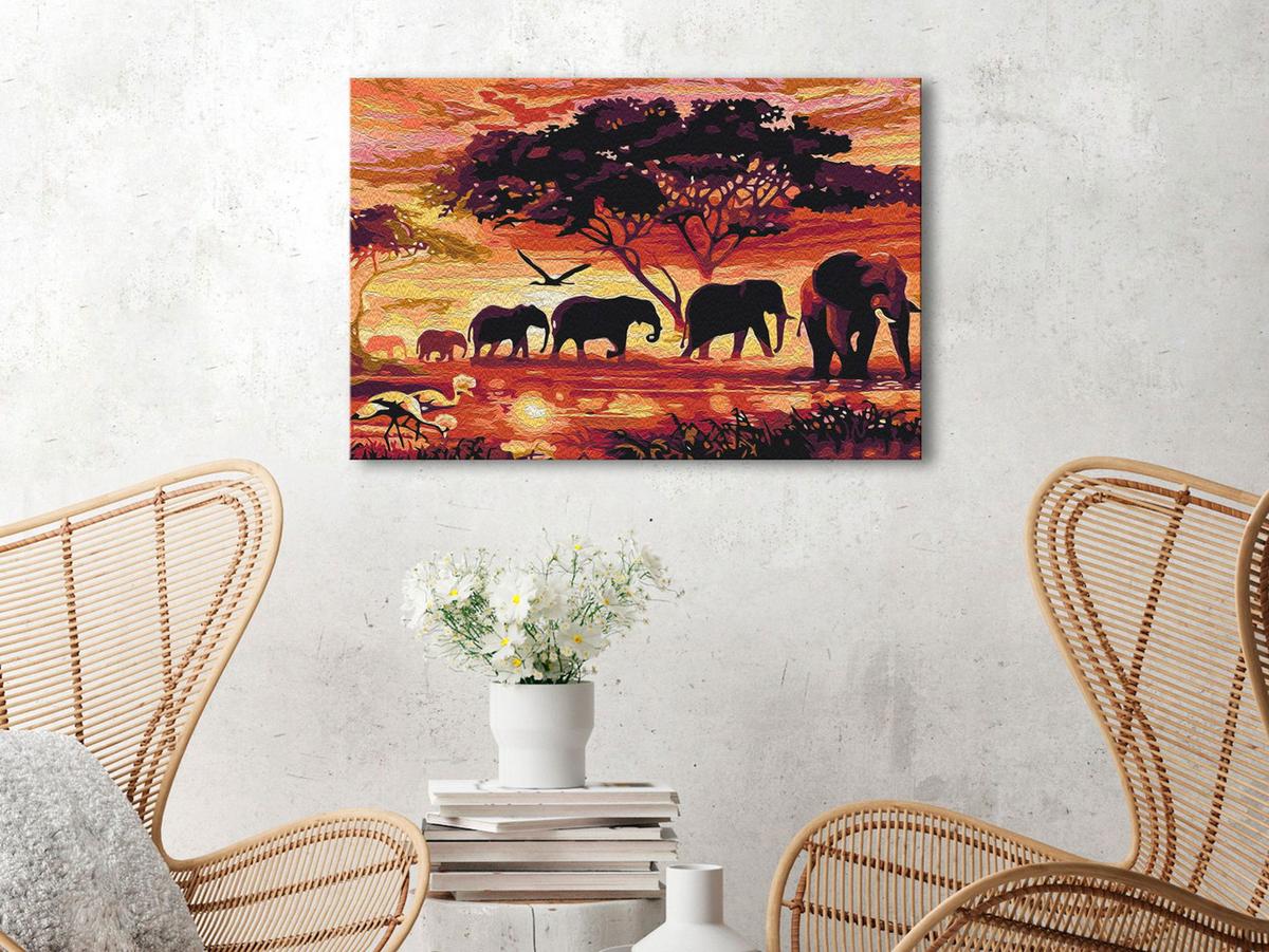 MALEN NACH ZAHLEN 50/40 cm - Multicolor, Textil (1.4/40cm) - KUNSTLOFT