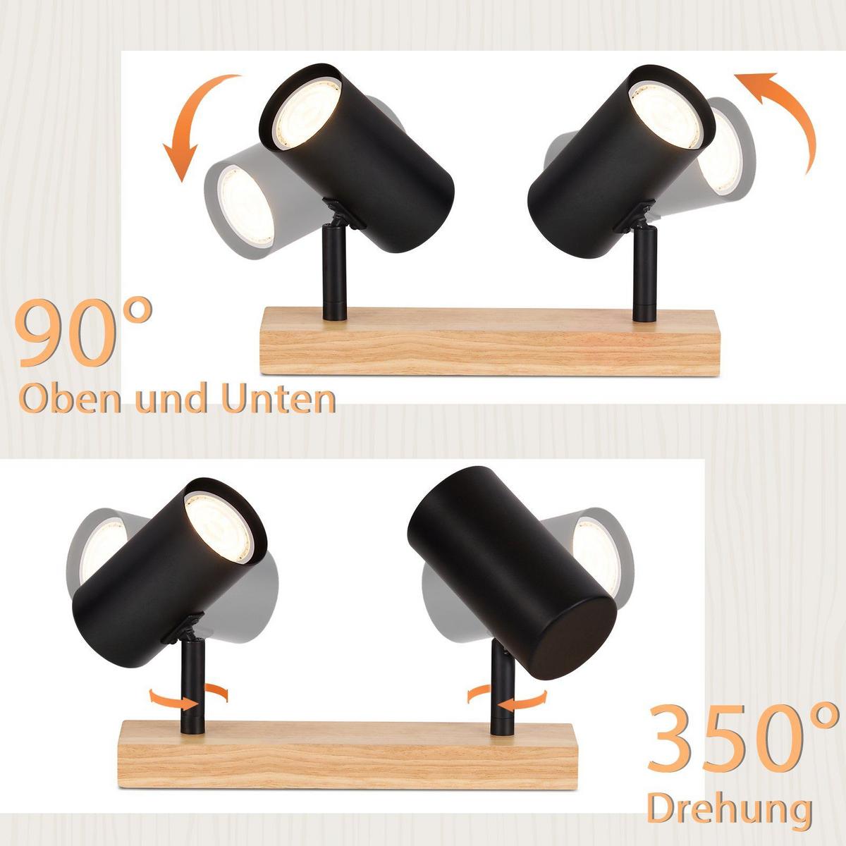 DECKENLEUCHTE Nicole - Schwarz, Holzwerkstoff (25/6/17cm) - Nettlife
