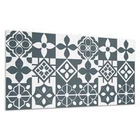 WANDPANEEL 10x 40x20 cm selbstklebend Morenta - Schwarz Hochglanz, Kunststoff (20/1.6/40cm) - Wallfluent