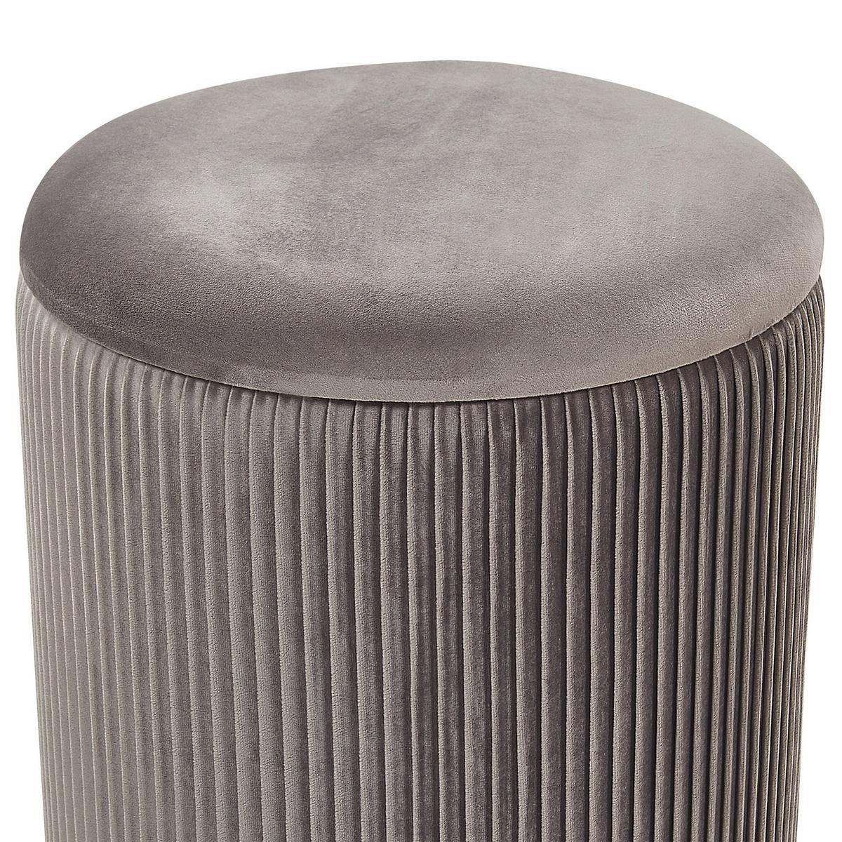POUF Miramar 35-31/35-31/44-39 cm - Grau, Textil (35/39/35cm) - Beliani