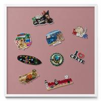 MAGNETTAFEL 50x50 cm Weißer Rahmen Pastellrosa - Pink, Metall (50/50/0.4cm) - TULUP