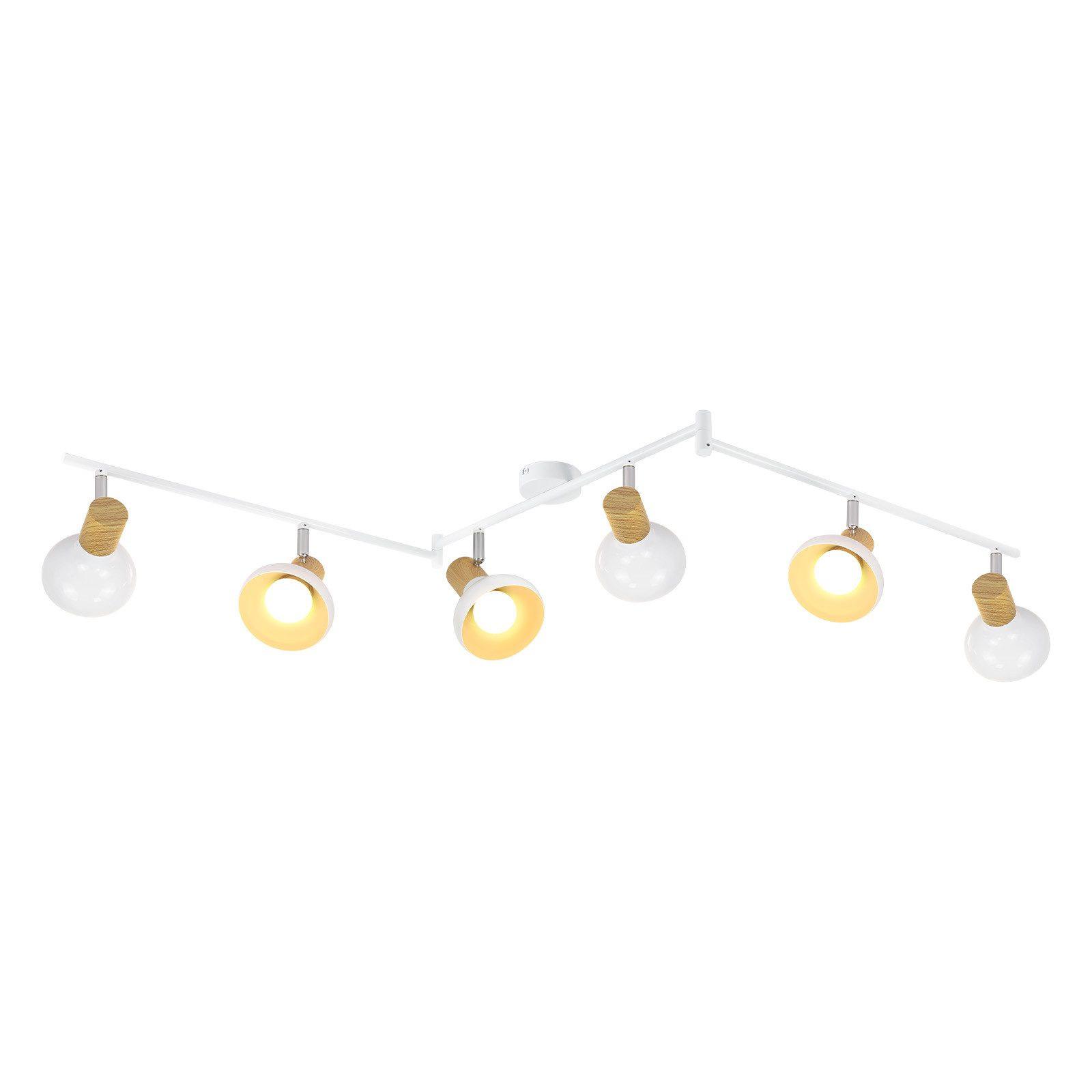 DECKENSTRAHLER Ferguson 6-flammig 17.5/11/150 cm - Weiß, Metall (17.5/11/150cm) - Nettlife