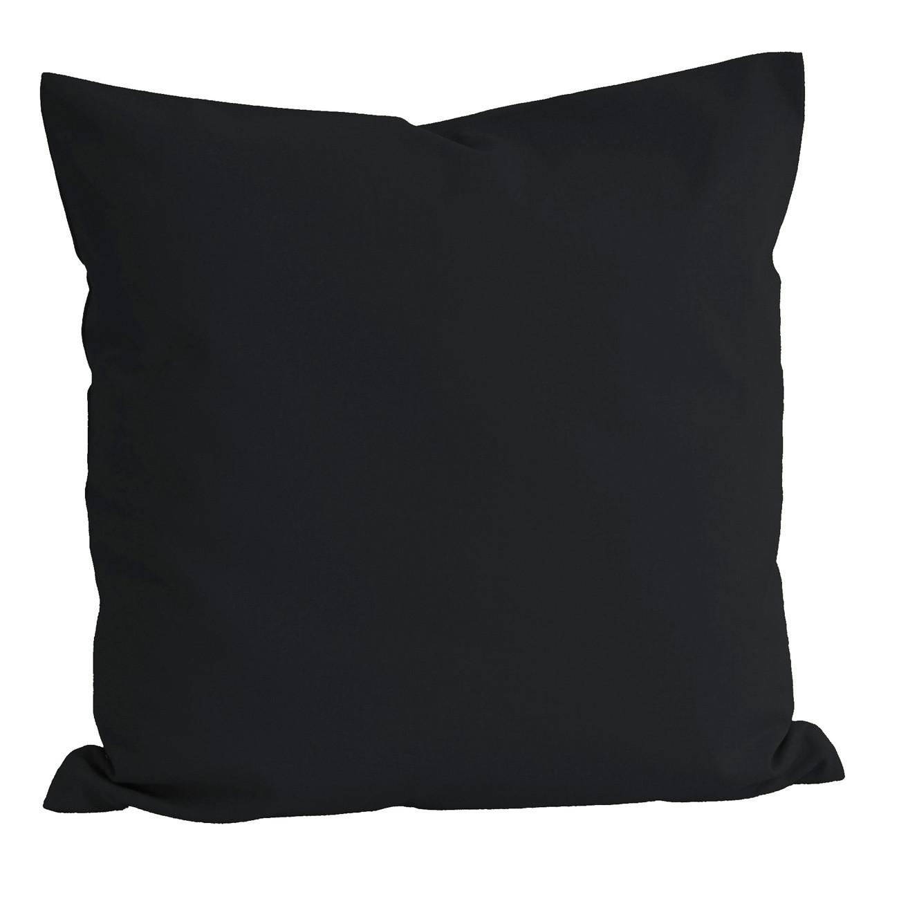 KISSENBEZUG Basic 100% Baumwolle schwarz 40/40 cm - Schwarz, Textil (40/40cm) - beties Heimtextil