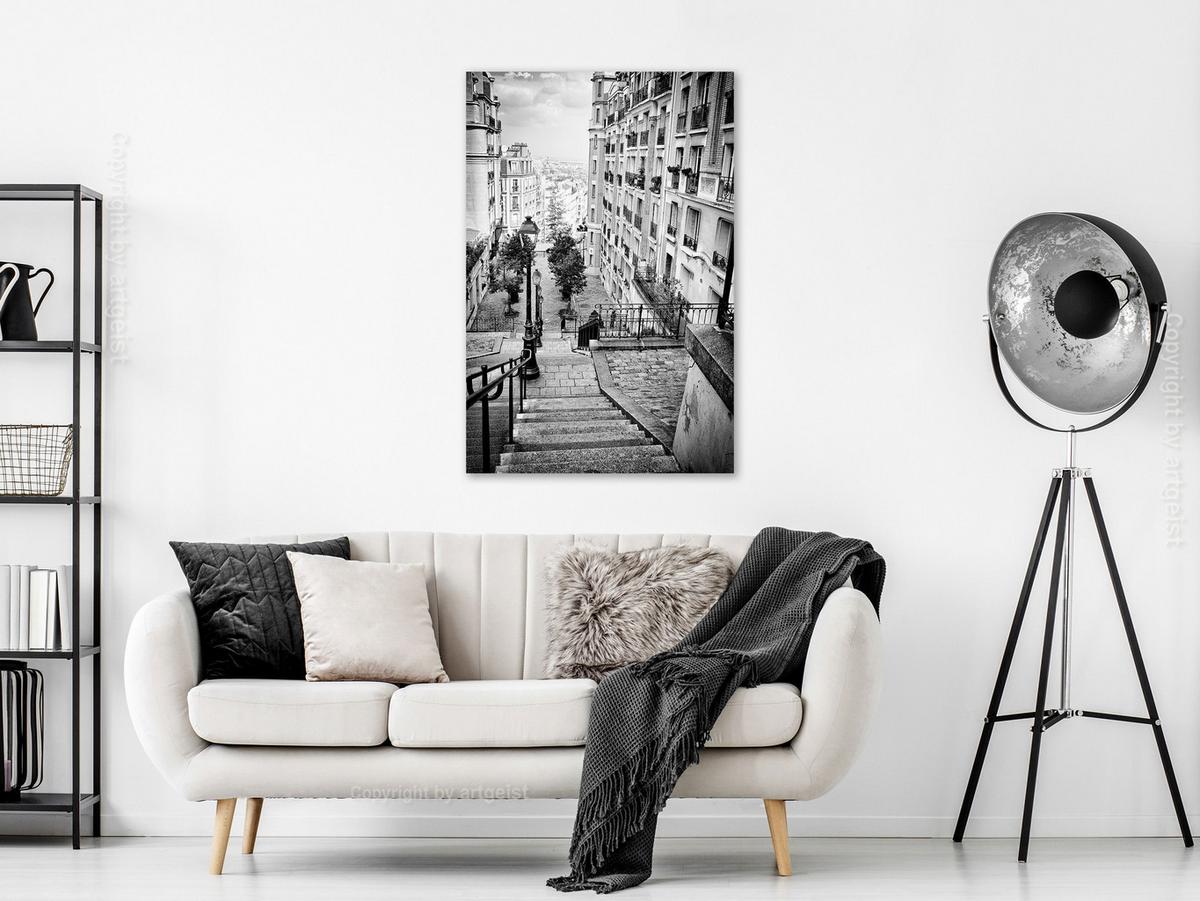 KUNSTDRUCK Schwarz-Weiß 40/60 cm - Schwarz, Textil (40/60cm) - KUNSTLOFT