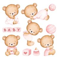 WANDAUFKLEBER 100x175cm - Niedliche Teddybären - Multicolor, Kunststoff (100/175/0.1cm) - Wallfluent
