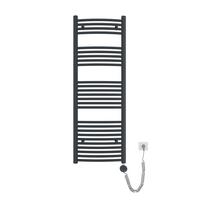 HANDTUCHHEIZKÖRPER elektrisch gebogen Anthrazit 140/50/5,6 cm - Anthrazit, Metall (50/140/5.2cm) - EMKE