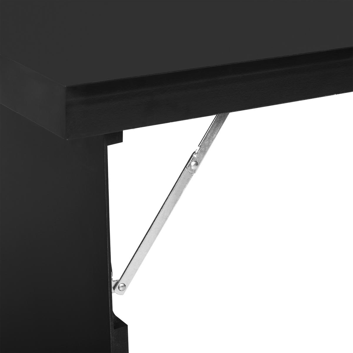 WANDTISCH Klappbar Wandklapptisch Klappschreibtisch Computertisch Schwarz - Schwarz, Kunststoff (94.5/147/60cm) - HOMCOM