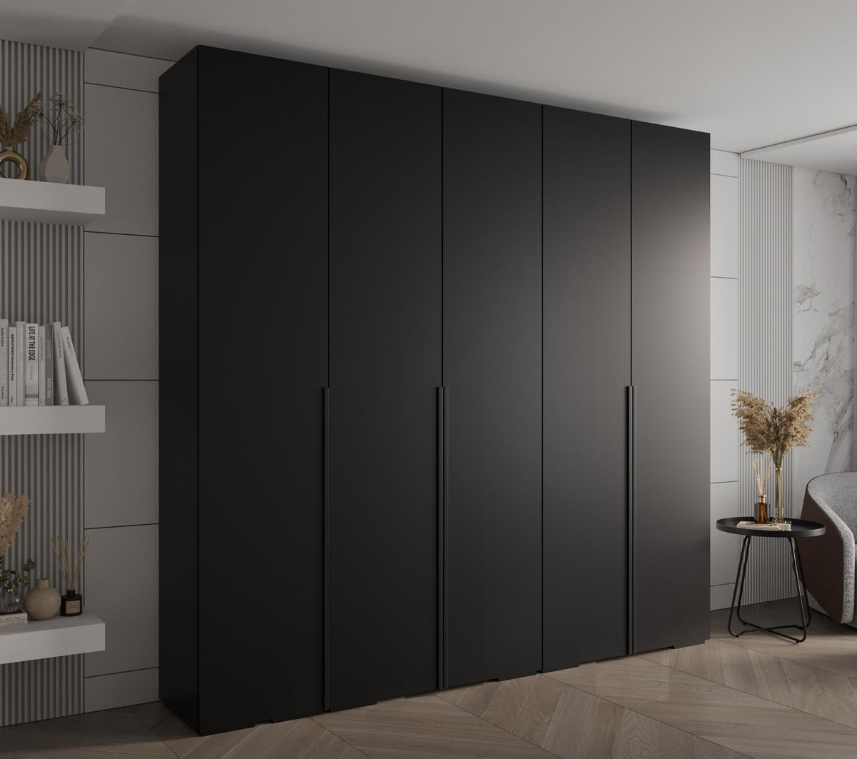 DREHTÜRENSCHRANK 236.7/250/47 5-türig - Schwarz, Holz/Metall (250/236.7/47cm) - MÖBEL KRYSPOL