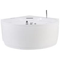 WHIRLPOOL-BADEWANNE 150x181x64 cm weiß Milano - Weiß, Kunststoff (150/64/181cm) - Beliani