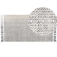 KURZFLOR-TEPPICH Omerli 150/80 cm - Weiß, Textil (80/150cm) - Beliani