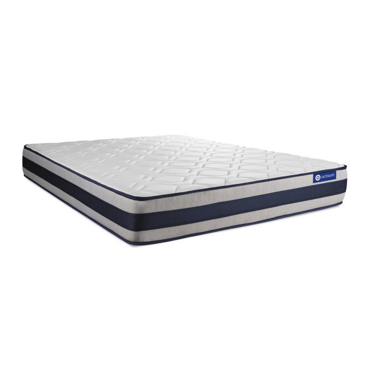 BETT Actilatex ergo Latex und Memory-Schaum 130 x 200 cm h3 - Kit Bettgestell Grau - Beige/Grau, Karton/Holz (130/200cm) - ACTISOM