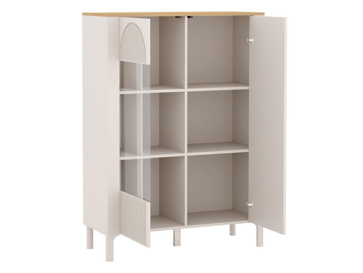 VITRINE Marbella 03 - Kaschmir, Holzwerkstoff (103/146/41cm) - MIRJAN24
