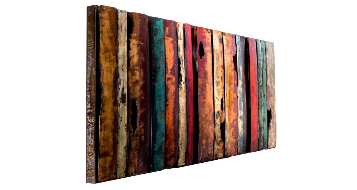 METALLBILD Bunt 144/44 cm - Multicolor, Metall (8.8/44cm) - KUNSTLOFT