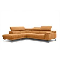 ECKSOFA FIERO 5-Sitzer, orange - Schwarz/Orange, Holzwerkstoff/Textil (158/269cm) - Wozimo