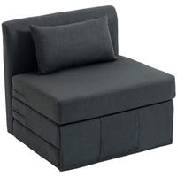 BODENSESSEL Polyester Schaumstoff Dunkelgrau - Dunkelgrau, Textil (75/74/80cm) - HOMCOM