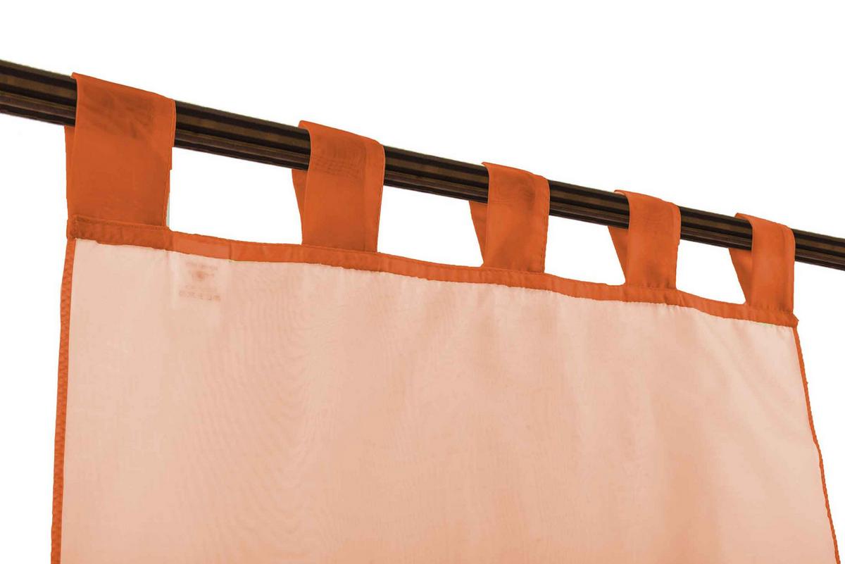 SCHEIBENGARDINE GERA 90x60 cm Terrakotta - Terracotta, Textil (60/90cm) - Gardinenbox
