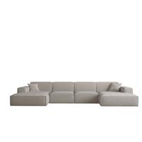 WOHNLANDSCHAFT Celes Premium Bukla - Beige, Holzwerkstoff/Textil (379/73/165cm) - Fun Möbel