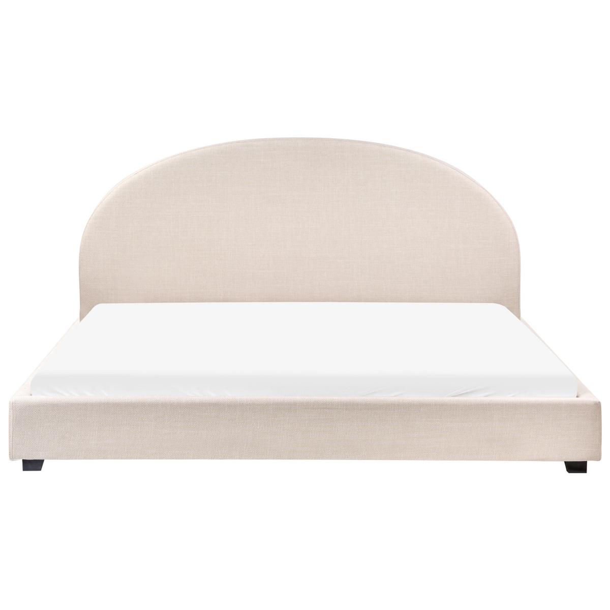 WASSERBETT Stoff 180/200 cm Hellbeige Vaucluse - Beige, Textil (180/200cm) - Beliani