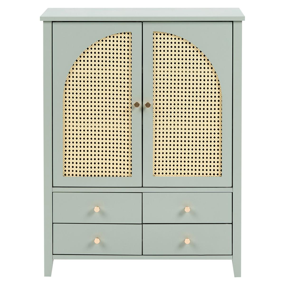 SCHUHSCHRANK Mintgrün Bendigo - Mintgrün/Grün, Holzwerkstoff (70/91/34cm) - Beliani