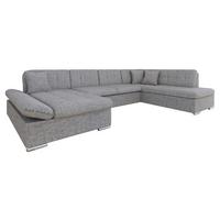 ECKSOFA Bergen, Seite: Links - Silberfarben/Grau, Holz/Textil (345/76/205cm) - MIRJAN24