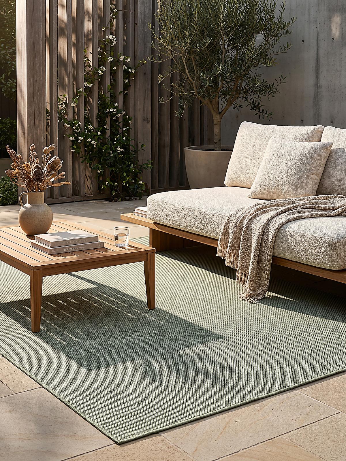 TEPPICHLÄUFER Uni BORNO Polypropylen Grün 80 x 150 cm - Grün, Textil (80/150cm) - KADIMA DESIGN