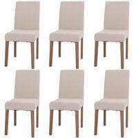 ESSZIMMERSTUHL Cremeweiß 6er-Set - Weiß, Textil (42/90/50cm) - MCW