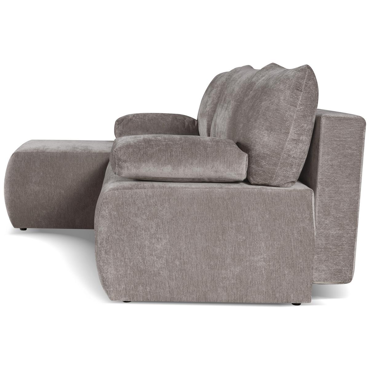 ECKSCHLAFSOFA Liana mit Schlaffunktion und Bettkasten, Links, Braun - Braun, Textil (206/154cm) - Beautysofa