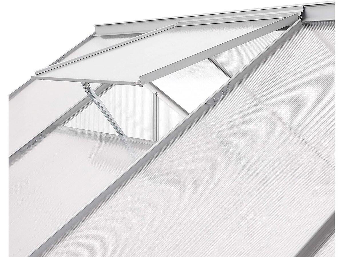 GEWÄCHSHAUS POLYCARBONAT basilic Grau - Grau, Metall (190/195/370cm) - Habitat Garten