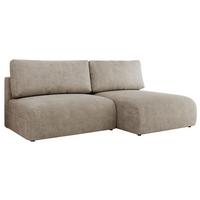 ECKSCHLAFSOFA VIVO L Beige Struktur - rechts - Beige/Schwarz, Kunststoff/Textil (150/223cm) - MKS
