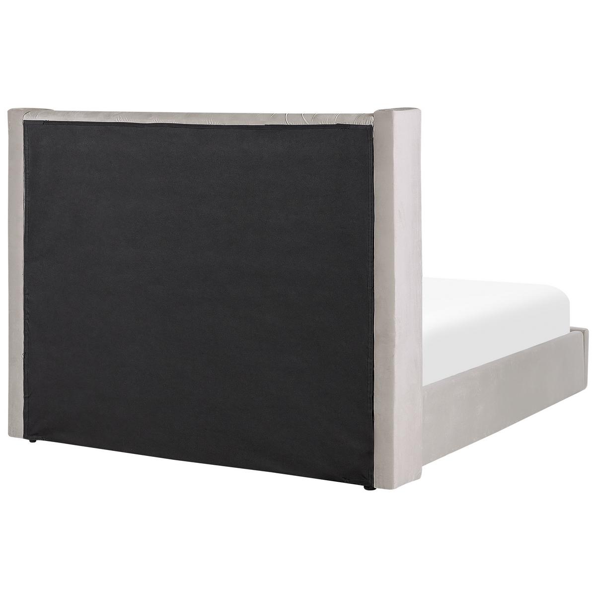 POLSTERBETT 140/200cm Hellgrau Lubbon - Hellgrau, Textil (140/200cm) - Beliani