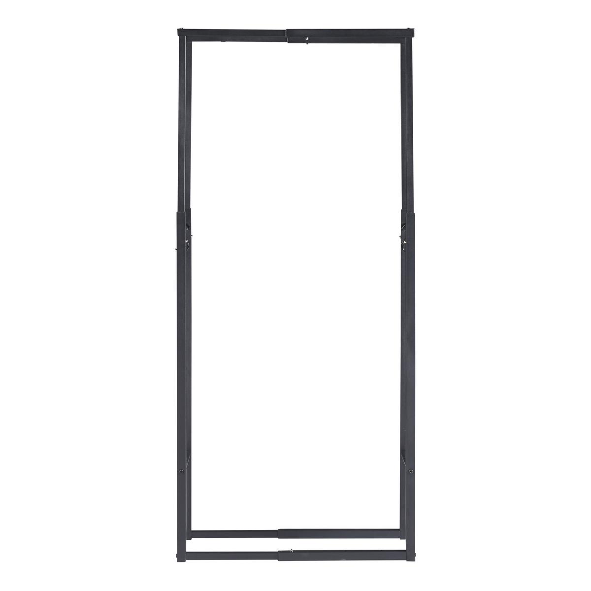 KAMINHOLZREGAL Kasan - Schwarz, Metall (100/150/25cm) - [en.casa]