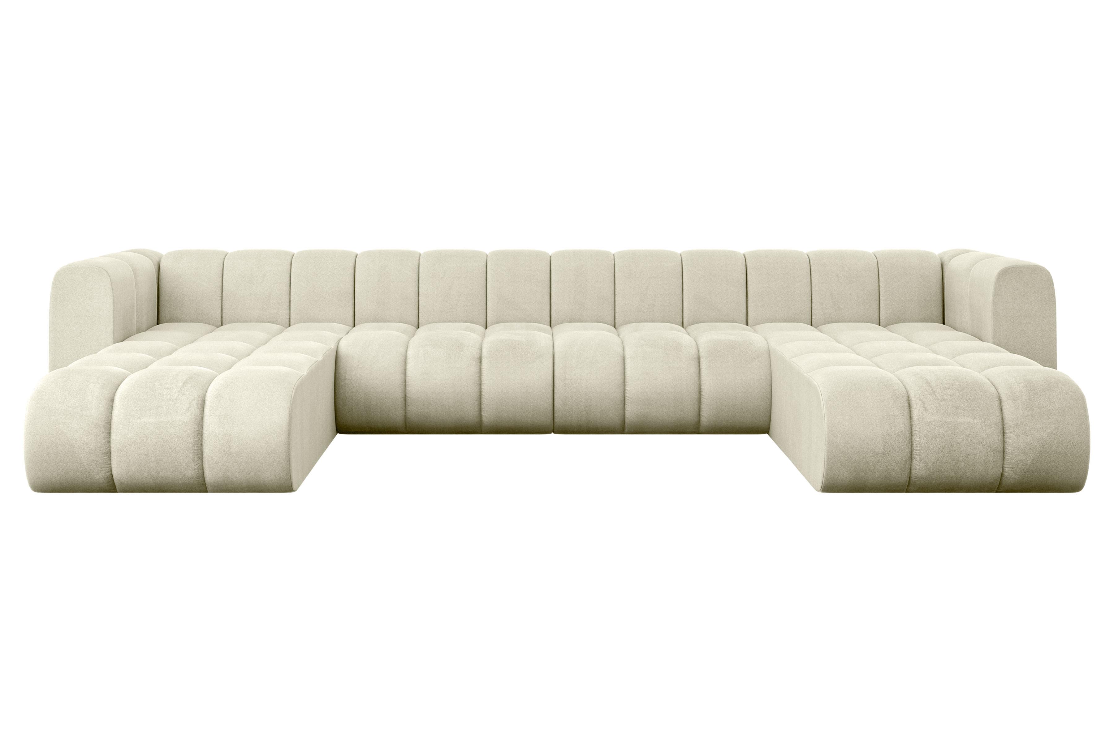 WOHNLANDSCHAFT modulares Sofa Joren-U2 - 410x177x70 cm Beige - Beige, Holzwerkstoff/Textil (410/70/177cm) - ALTDECOR