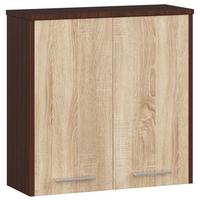 BADKOMMODE Dunkelbraun, Eiche Sonoma 60/60/22,5 - Wengefarben/Sonoma Eiche, Holzwerkstoff (60/60/23cm) - RAUMHIRSCH FURNITURE
