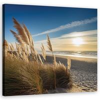 WANDBILD strand meer natur - Beige, Textil (30/30cm) - Feeby